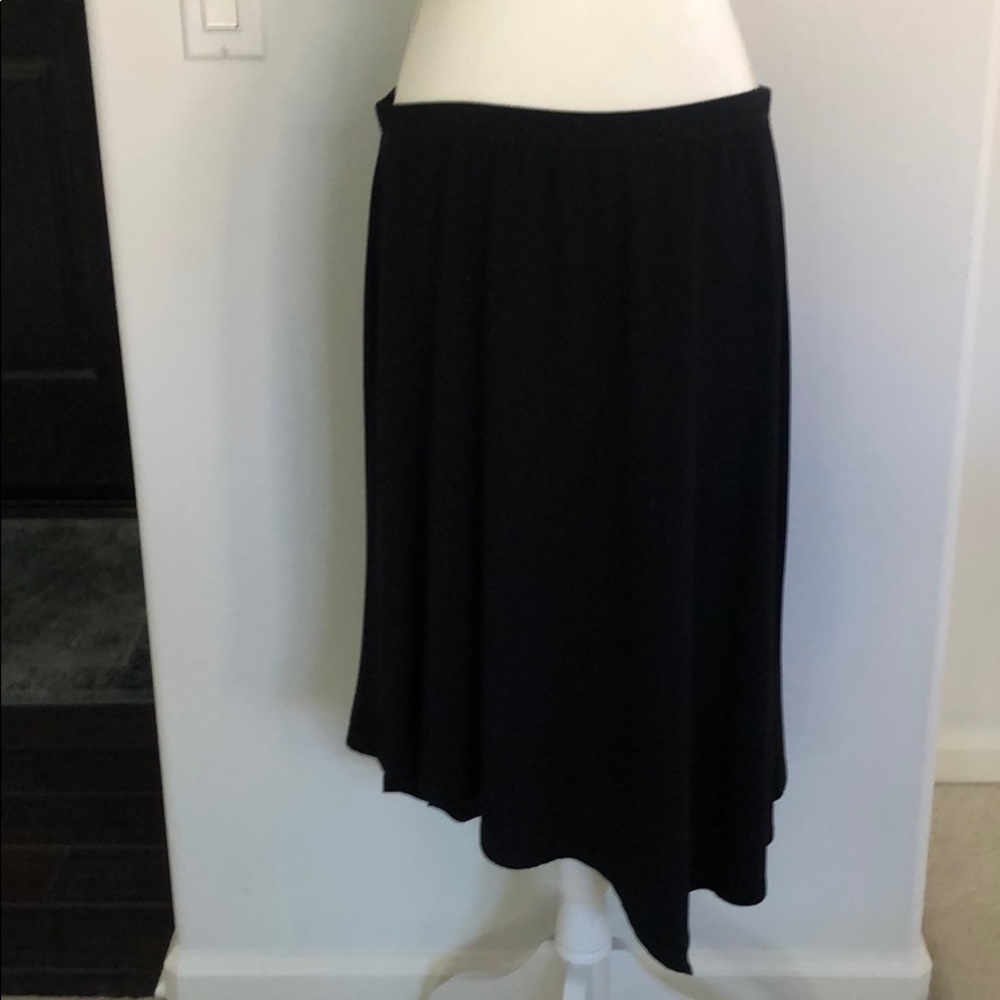 Eileen Fisher Black Asymmetrical Jersey skirt